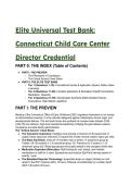 Elite Universal Test Bank&colon; Connecticut Child Care Center Director Credential &lpar;OEC&rpar; &vert; 2026&sol;2027 Updated