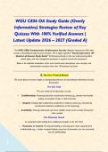 WGU C836 OA Study Guide &lpar;Overly Informative&rpar; Strategies Review of Key Quizzes With 100&percnt; Verified Answers &vert; Latest Update 2026 &ndash; 2027 &lpar;Graded A&rpar;&NewLine;
