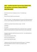 CSPR &lpar;HFMA&rpar; Certified Specialist Payment Representative &ndash; 125 Questions & Answers Complete Exam Study Guide &lpar;A&plus;&rpar; 2025&sol;2026
