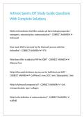 Arthrex Sports IOT Study Guide Questions With Complete Solutions 