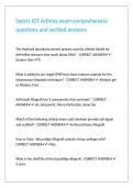 Sports IOT Arthrex exam comprehensive questions and verified answers