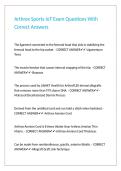 Arthrex Sports IoT Exam Questions With Correct Answers