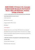 NUR176&sol;NUR 176 Exam 3 V3 &vert; Concepts &NewLine;of Adult Health Nursing for the Practical &NewLine;Nurse I Q&A with Rationale &vert; Hondros &NewLine;College of Nursing 