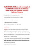 NUR176&sol;NUR 176 Exam 1 V1 &vert; Concepts of &NewLine;Adult Health Nursing for the Practical &NewLine;Nurse I Q&A with Rationale &vert; Hondros &NewLine;College of Nursing