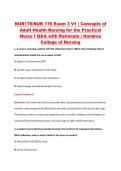 NUR176&sol;NUR 176 Exam 3 V1 &vert; Concepts of &NewLine;Adult Health Nursing for the Practical &NewLine;Nurse I Q&A with Rationale &vert; Hondros &NewLine;College of Nursing