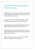 Final Review - STEDI&period;org Exam Questions With Correct Answers 
