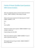 Florida LP Master Qualifier Exam Questions With Correct Answers