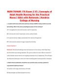 NUR176&sol;NUR 176 Exam 2 V3 &vert; Concepts of &NewLine;Adult Health Nursing for the Practical &NewLine;Nurse I Q&A with Rationale &vert; Hondros &NewLine;College of Nursing 
