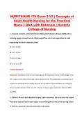 NUR176&sol;NUR 176 Exam 2 V2 &vert; Concepts of &NewLine;Adult Health Nursing for the Practical &NewLine;Nurse I Q&A with Rationale &vert; Hondros &NewLine;College of Nursing