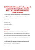 NUR 176 Exam 2 V1&ndash;V3 &vert; NUR176 Exam 2 V1&ndash;V3 &vert; Concepts of Adult Health Nursing for the Practical Nurse I &vert; Hondros College &vert; Complete Exam Bundle with Detailed Verified Answers