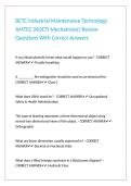 BCTC Industrial Maintenance Technology AMTEC &lpar;NOCTI Mechatronic&rpar; Review Questions With Correct Answers 