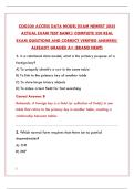 COG220 ACCESS DATA MODEL EXAM NEWEST 2025 ACTUAL EXAM TEST BANK &vert; COMPLETE STUDY GUIDE & VERIFIED ANSWERS PDF