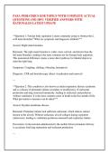 PAEA PEDIATRICS EOR TOPICS WITH COMPLETE ACTUAL &NewLine;QUESTIONS AND 100&percnt; VERIFIED ANSWERS WITH &NewLine;RATIONALES LATEST UPDATE