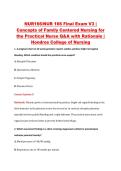 NUR166&sol;NUR 166 Final Exam V3 &vert; &NewLine;Concepts of Family Centered Nursing for &NewLine;the Practical Nurse Q&A with Rationale &vert; &NewLine;Hondros College of Nursing