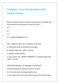 Firefighter 1 Final Test Questions With Correct Answers 
