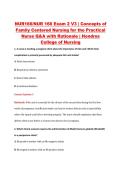 NUR166&sol;NUR 166 Exam 2 V3 &vert; Concepts of &NewLine;Family Centered Nursing for the Practical &NewLine;Nurse Q&A with Rationale &vert; Hondros &NewLine;College of Nursing 