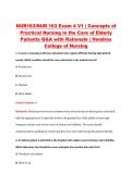 NUR163&sol;NUR 163 Exam 4 V1 &vert; Concepts of &NewLine;Practical Nursing in the Care of Elderly &NewLine;Patients Q&A with Rationale &vert; Hondros &NewLine;College of Nursing