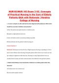 NUR163&sol;NUR 163 Exam 3 V2 &vert; Concepts &NewLine;of Practical Nursing in the Care of Elderly &NewLine;Patients Q&A with Rationale &vert; Hondros &NewLine;College of Nursing