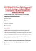 NUR163&sol;NUR 163 Exam 2 V3 &vert; Concepts of &NewLine;Practical Nursing in the Care of Elderly &NewLine;Patients Q&A with Rationale &vert; Hondros &NewLine;College of Nursing
