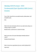Workday HCM Pro Exam - HCM Fundamentals Exam Questions With Correct Answers