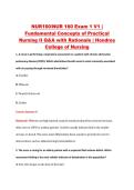 NUR 160 Exam 1 V1&ndash;V3 &vert; NUR160 Exam 1 V1&ndash;V3 &vert; Fundamental Concepts of Practical Nursing II &vert; Hondros College of Nursing &vert; Complete Exam Bundle with Detailed Verified Answers