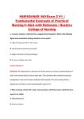 NUR 160 Exam 2 V1&ndash;V3 &vert; NUR160 Exam 2 V1&ndash;V3 &vert; Fundamental Concepts of Practical Nursing II &vert; Hondros College of Nursing &vert; Complete Exam Bundle with Detailed Verified Answers