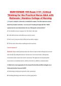NUR 155 Exam 3 V1&ndash;V3 &vert; NUR155 Exam 3 V1&ndash;V3 &vert; Critical Thinking for the Practical Nurse &vert; Hondros College of Nursing &vert; Complete Exam Bundle with Detailed Verified Answers