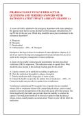 PHARMACOLOGY EVOLVE HESI ACTUAL &NewLine;QUESTIONS AND VERIFIED ANSWERS WITH &NewLine;RATIOLES LATEST UPDATE ALREADY GRADED A&plus; 