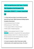 HESI Comprehensive Exit Exam Practice &NewLine;Test Questions And Answers Plus &NewLine;Rationales 2026&sol;27 &vert; Instant Download &NewLine;Pdf