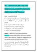 HESI Fundamentals of Nursing Exam &NewLine;Questions And Answers Plus Rationales &NewLine;2026&sol;27 Instant Pdf Download