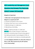 HESI Leadership and Management Exam &NewLine;Questions And Answers Plus Rationales &NewLine;2026&sol;27 Instant Pdf Download