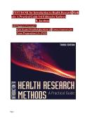 TEST BANK &ndash; Introduction to Health Research Methods&colon; A Practical Guide&comma; 3rd Edition by Kathryn H&period; Jacobsen&NewLine;