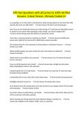 DPS Test Questions with all Correct & 100&percnt; Verified Answers &vert;Latest Version &vert;Already Graded A&plus;
