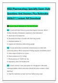 HESI Pharmacology Specialty Exam-Style &NewLine;Questions And Answers Plus Rationales &NewLine;2026&sol;27 &vert; Instant Pdf Download 