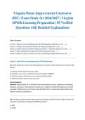 Virginia Home Improvement Contractor &lpar;HIC&rpar; Exam Study Set 2026&sol;2027 &vert; Virginia DPOR Licensing Preparation &vert; 50 Verified Questions with Detailed Explanations