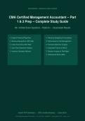 CMA Certified Management Accountant Part 1 & 2 Prep 2026&sol;2027 &ndash; Complete Exam-Style Questions &vert; 100&percnt; Verified &vert; Detailed Rationales &ndash; Pass Guaranteed &ndash; A&plus; Graded&NewLine;&NewLine;&NewLine;