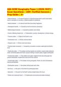 AQA GCSE Geography Paper 1 &lpar;2026&sol;2027&rpar; &vert;&NewLine;Exam Questions &vert; 100&percnt; Verified Answers &vert;&NewLine;Prep Guide &vert; A&plus;&NewLine;
