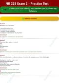 NR 228 Exam 2 - Practice Test Comprehensive Questions &lpar;Frequently Tested&rpar; and Complete Solutions Graded A&plus;