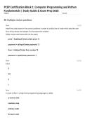 PCEP Certification Block 1&colon; Computer Programming and Python Fundamentals &vert; Study Guide & Exam Prep 2026