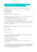 NSG 302 EXAM &num;1 Questions with All Correct Answers 2026 Updated&period;