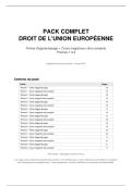 PACK COMPLET &mdash; DROIT DE L&rsquo;UNION EUROP&Eacute;ENNE