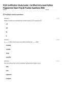 PCEP Certification Study Guide &vert; Certified Entry-Level Python Programmer Exam Prep & Practice Questions 2026