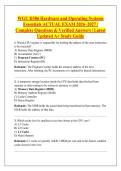 WGU D386 Hardware and Operating Systems &NewLine;Essentials ACTUAL EXAM 2026&ndash;2027 &vert; &NewLine;Complete Questions & Verified Answers &vert; Latest &NewLine;Updated A&plus; Study Guide 