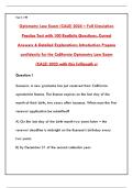 OPTOMETRY LAW EXAM &vert; COMPLETE STUDY GUIDE & PRACTICE QUESTIONS WITH VERIFIED ANSWERS PDF