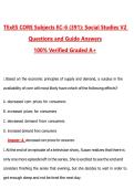 TExES CORE Subjects EC-6 &lpar;391&rpar; Social Studies V2 &lpar;Latest 2026&sol;2027 Update&rpar; Complete Questions and Guide Answers&comma; 100&percnt; Verified Graded A&plus;