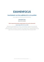 Examenfocus Geschiedenis van het publiekrecht en de politiek &vert; UGent
