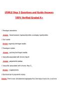 USMLE Step 3 Complete Questions and Guide Answers&comma;&lpar;Latest 2026&sol;2027 Update&rpar; 100&percnt; Verified Graded A&plus;