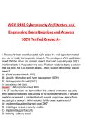 WGU D488 Cybersecurity Architecture and Engineering Exam &lpar;Latest 2026&sol;2027 Update&rpar; Complete Questions and Guide Answers&comma; 100&percnt; Verified Graded A&plus;