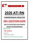 ATI RN Comprehensive Predictor Exam &ndash; &lpar;2026&rpar; Actual Questions & Answers &lpar;ATI NGN Questions&rpar;