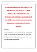 GRADE 12 MATHS LITERACY &lpar;MATHEMATICAL LITERACY&rpar; PAPER 3 EXAM &vert; COMPLETE STUDY GUIDE & PRACTICE QUESTIONS WITH ANSWERS PDF